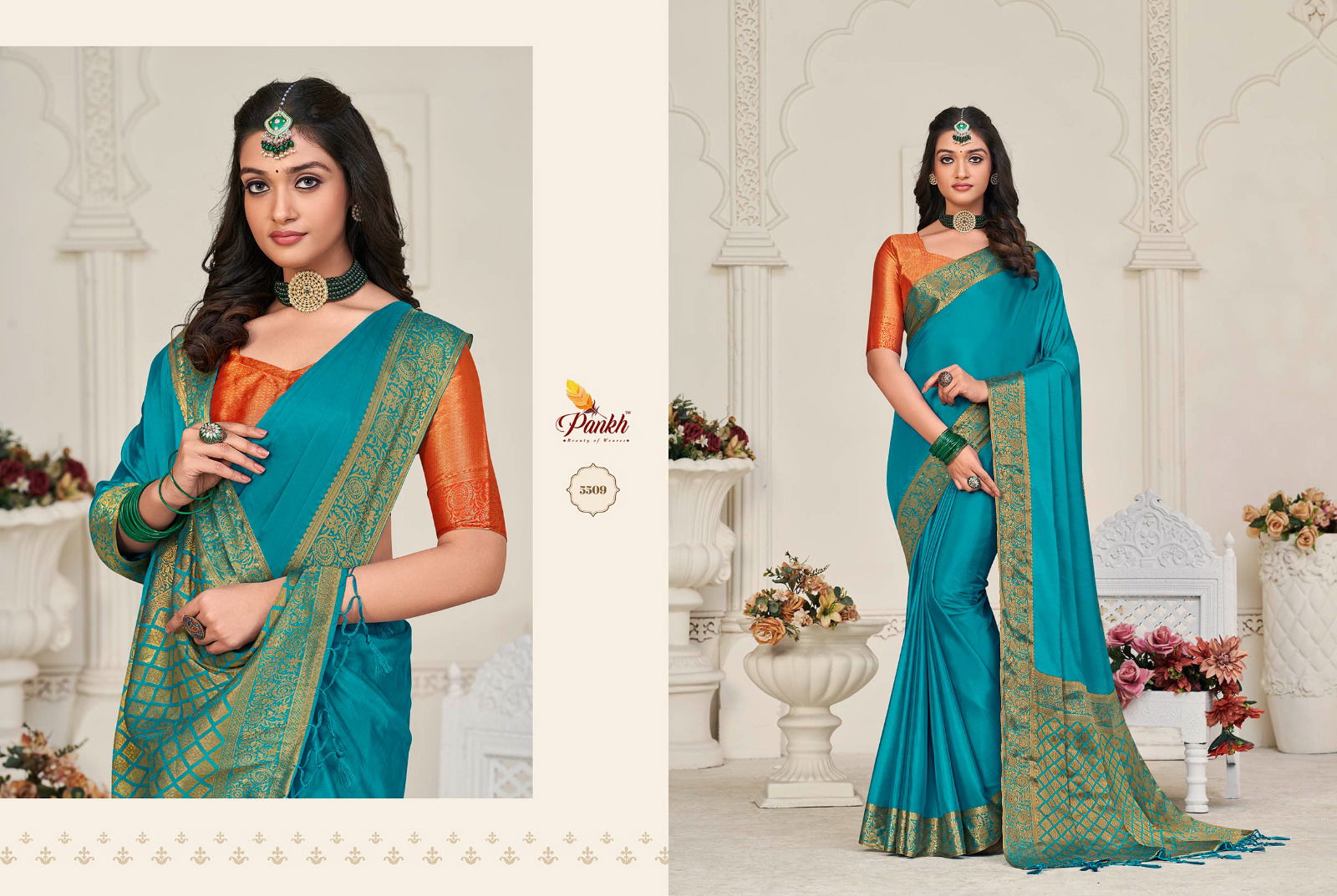 Alora Silk By Pankh 5501-5510 Party Wear Sarees Catalog